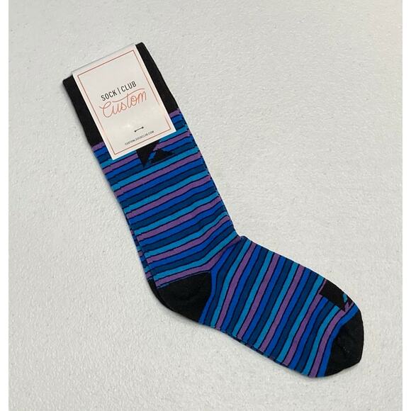Sock Club Custom Calf Socks Girls Blue & Purple - Picture 1 of 1